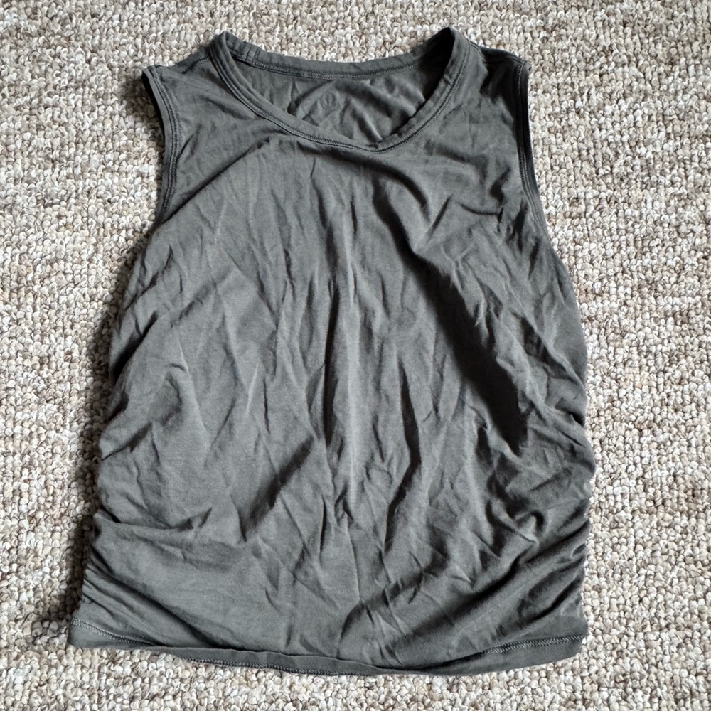 Sleeveless Olive Green Women's Top